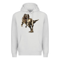 Dove Grey Tyrannosaurus T rex Premium Hoodie - LillyAllenDesigns