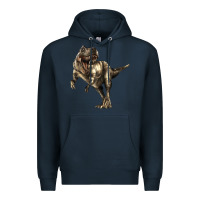 Navy Tyrannosaurus T rex Premium Hoodie - LillyAllenDesigns