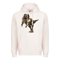 Pale Pink Tyrannosaurus T rex Premium Hoodie - LillyAllenDesigns