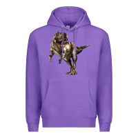 Purple Tyrannosaurus T rex Premium Hoodie - LillyAllenDesigns
