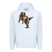 White Tyrannosaurus T rex Premium Hoodie - LillyAllenDesigns