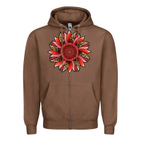 Chestnut valentine's day sunflower Zipper Hoodie - RanaPortraitStore