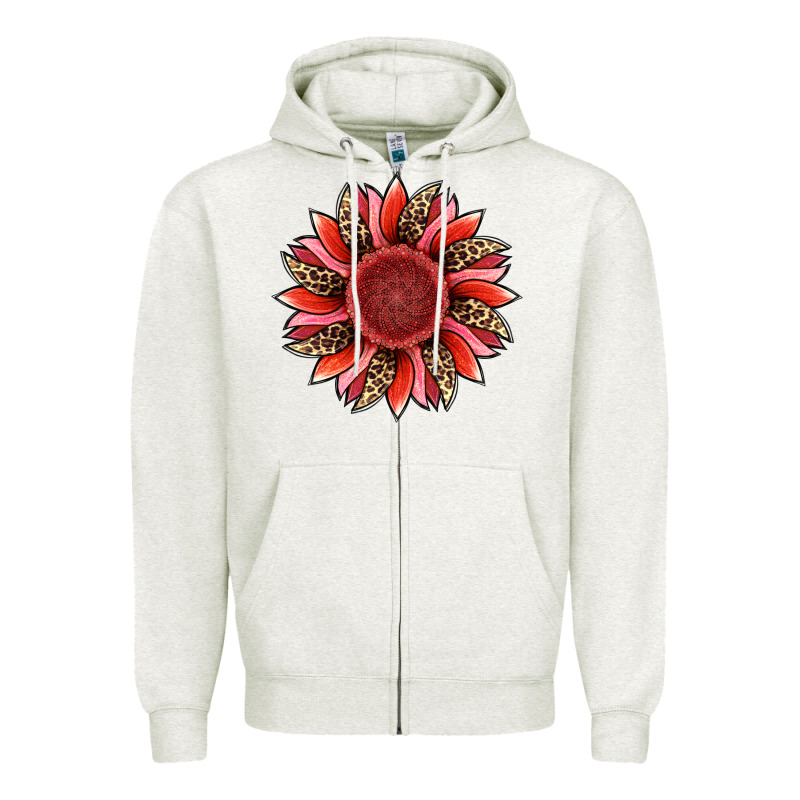 Valentine's Day Sunflower Zipper Hoodie by RanaPortraitStore | Teevron