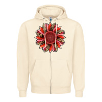 Sandshell valentine's day sunflower Zipper Hoodie - RanaPortraitStore