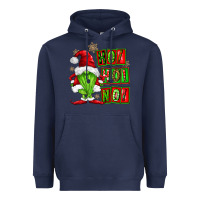 Navy ho ho no christmas gnomes Heavyweight Hoodie - FaDigitalArtStudio