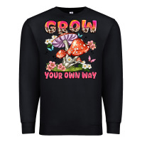 Black grow your own way Premium Sweatshirt - JahusDesignShop