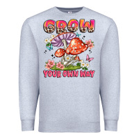 Heather Grey grow your own way Premium Sweatshirt - JahusDesignShop