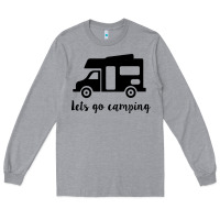Heather Grey lets go camping Long Sleeve Tee - Unal Design