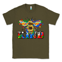 Army Green bee kind autism Classic Tee - Zillion Design Studio