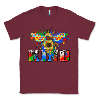 Burgundy bee kind autism Classic Tee - Zillion Design Studio