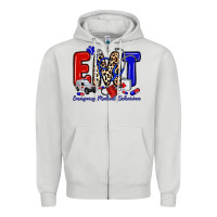Dove Grey emt emergency medical technician Zipper Hoodie - Zillion Design Studio
