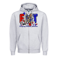 Heather Grey emt emergency medical technician Zipper Hoodie - Zillion Design Studio
