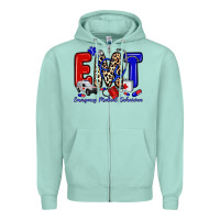 Seafoam emt emergency medical technician Zipper Hoodie - Zillion Design Studio