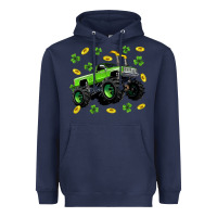Navy Monster truck st patricks day Heavyweight Hoodie - Neo Western