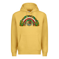 Antique Gold mexican flag cactus and sunflowers rainbow Premium Hoodie - Jasminsmagicworld