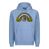 Colony Blue mexican flag cactus and sunflowers rainbow Premium Hoodie - Jasminsmagicworld