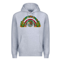 Heather Grey mexican flag cactus and sunflowers rainbow Premium Hoodie - Jasminsmagicworld