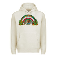 Oatmeal Heather mexican flag cactus and sunflowers rainbow Premium Hoodie - Jasminsmagicworld