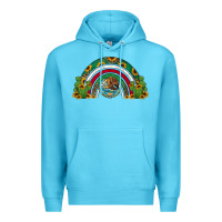 Ocean Blue mexican flag cactus and sunflowers rainbow Premium Hoodie - Jasminsmagicworld