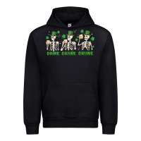 Black drink drank drunk st. patricks day skeletons Urban Hoodie - MaliasSmallBusiness