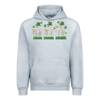 Heather Grey drink drank drunk st. patricks day skeletons Urban Hoodie - MaliasSmallBusiness