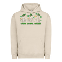 Pigment French Oak drink drank drunk st. patricks day skeletons Urban Hoodie - MaliasSmallBusiness