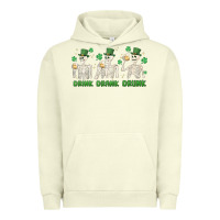 Pigment Pistachio drink drank drunk st. patricks day skeletons Urban Hoodie - MaliasSmallBusiness