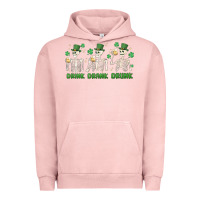 Pigment Salmon drink drank drunk st. patricks day skeletons Urban Hoodie - MaliasSmallBusiness
