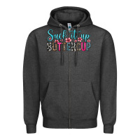 Charcoal Heather suck it up buttercup Zipper Hoodie - Zillion Design Studio