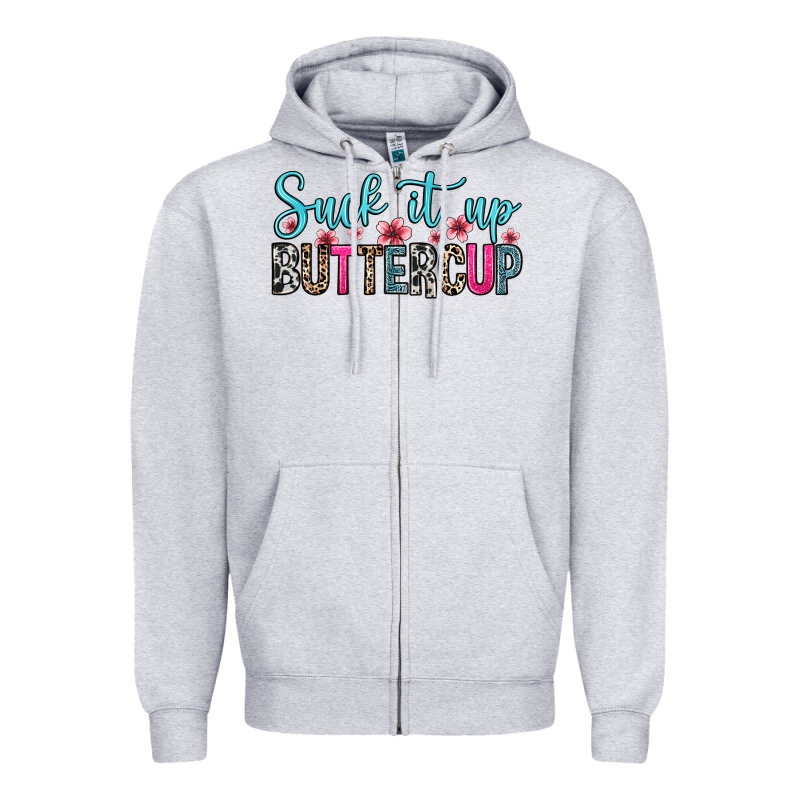 Suck It Up Buttercup Zipper Hoodie by Zillion Design Studio | Teevron