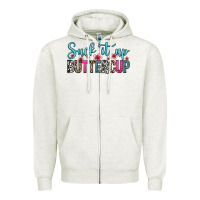 Oatmeal Heather suck it up buttercup Zipper Hoodie - Zillion Design Studio