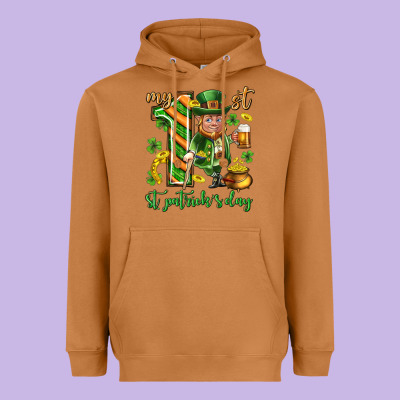 My 1 St St. Patricks Day Heavyweight Hoodie Designed By Neo Western
