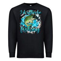 Black i d rather be fishing Premium Sweatshirt - AdoDesignShop