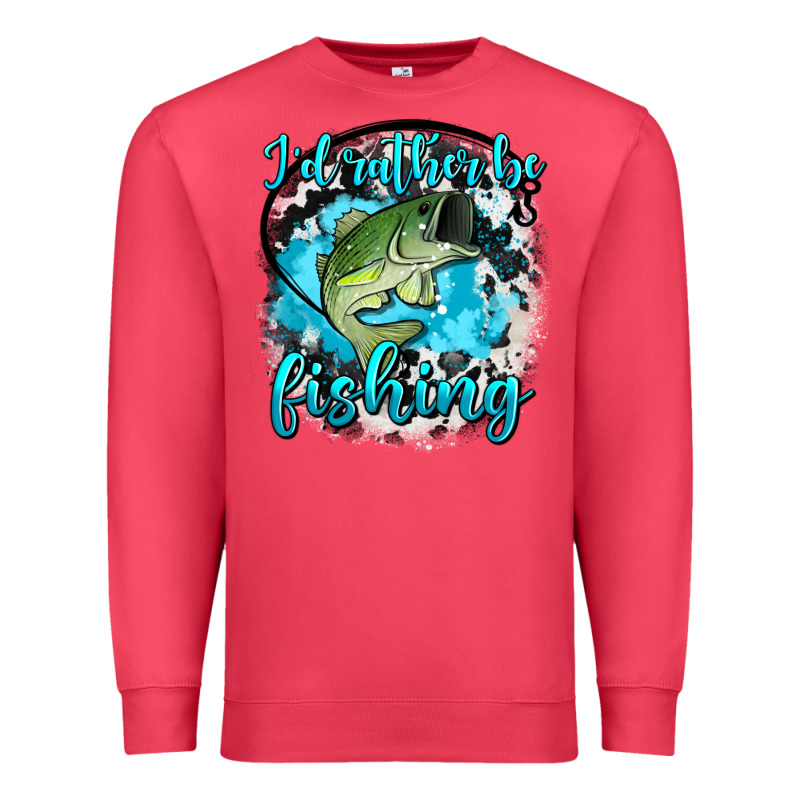 I D Rather Be Fishing Premium Sweatshirt by AdoDesignShop | Teevron