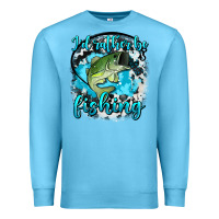 Ocean Blue i d rather be fishing Premium Sweatshirt - AdoDesignShop