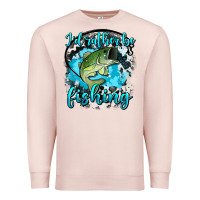 Pale Pink i d rather be fishing Premium Sweatshirt - AdoDesignShop