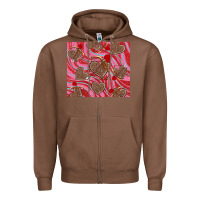 Chestnut valentine's day hearts bow and arrow Zipper Hoodie - RanaPortraitStore