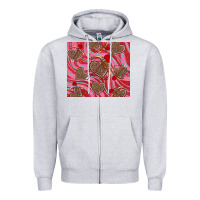 Heather Grey valentine's day hearts bow and arrow Zipper Hoodie - RanaPortraitStore