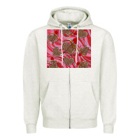 Oatmeal Heather valentine's day hearts bow and arrow Zipper Hoodie - RanaPortraitStore