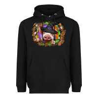 Black halloween pig Heavyweight Hoodie - CowhideDigitalArt