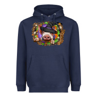 Navy halloween pig Heavyweight Hoodie - CowhideDigitalArt