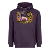 Plum halloween pig Heavyweight Hoodie - CowhideDigitalArt