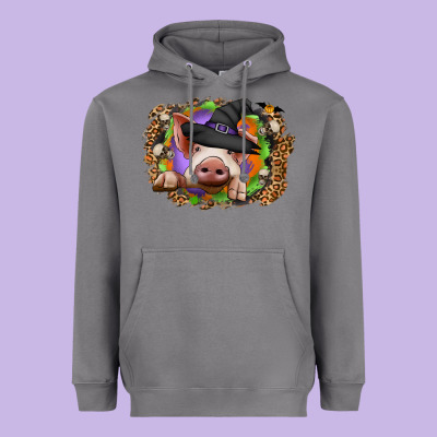 Halloween Pig Heavyweight Hoodie Designed By Cowhidedigitalart