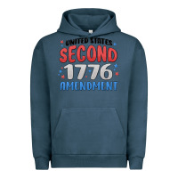Pigment Midnight Navy united states second 1776 amendment Urban Hoodie - MaliasSmallBusiness