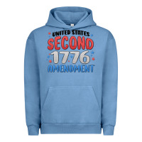Pigment Pebble Blue united states second 1776 amendment Urban Hoodie - MaliasSmallBusiness