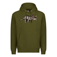 Army Green Triceratops Horridus Premium Hoodie - LillyAllenDesigns