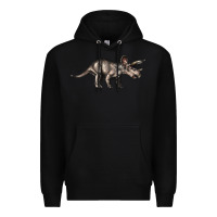 Black Triceratops Horridus Premium Hoodie - LillyAllenDesigns