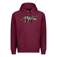 Burgundy Triceratops Horridus Premium Hoodie - LillyAllenDesigns