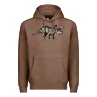 Chestnut Triceratops Horridus Premium Hoodie - LillyAllenDesigns