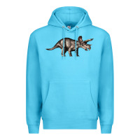 Ocean Blue Triceratops Horridus Premium Hoodie - LillyAllenDesigns